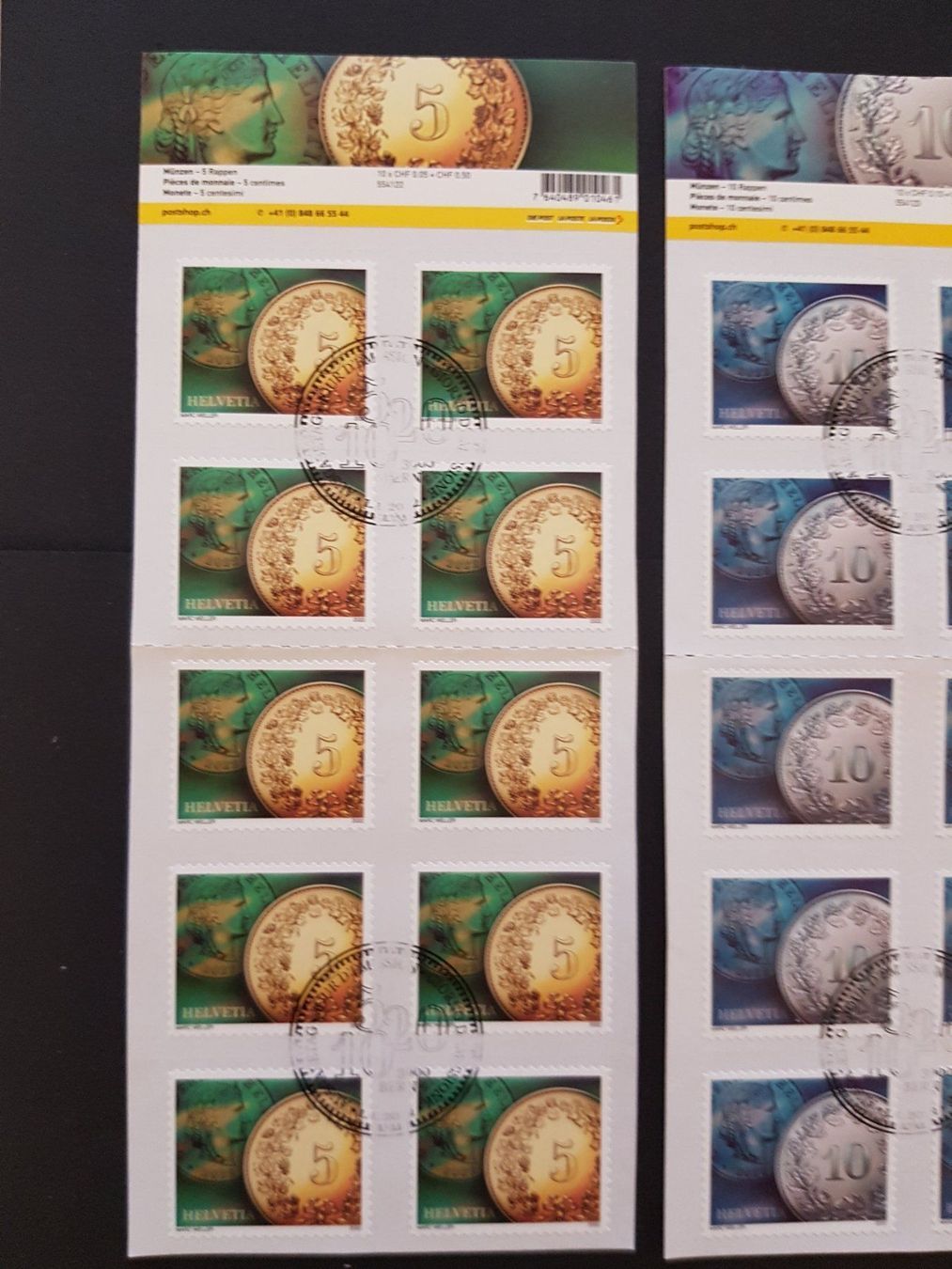 Tutti i francobolli: 5Rp. - 20Rp. Bogen mit 1.Tagsstempel! – Nuovo (secondo la descrizione) da Luzern venduto da Iorek_Byrnison 4