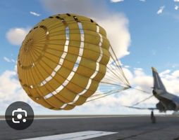 Armee Kampfjet Bremsschirm Pilot Jet Air Force Luftwaffe