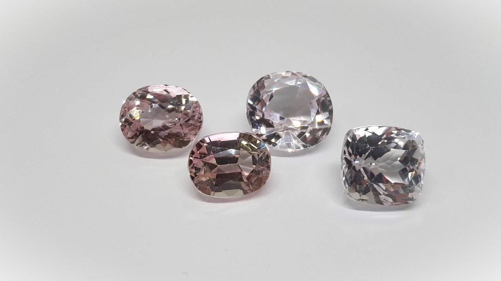 Lot De 2 Kunzites Naturelles Du Brésil - 2 Carats Avec Certificat D'authenticité GGL - Pierres Roses Taillées