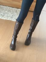 Leather brown boots, size 38, fall/winter, elegant!