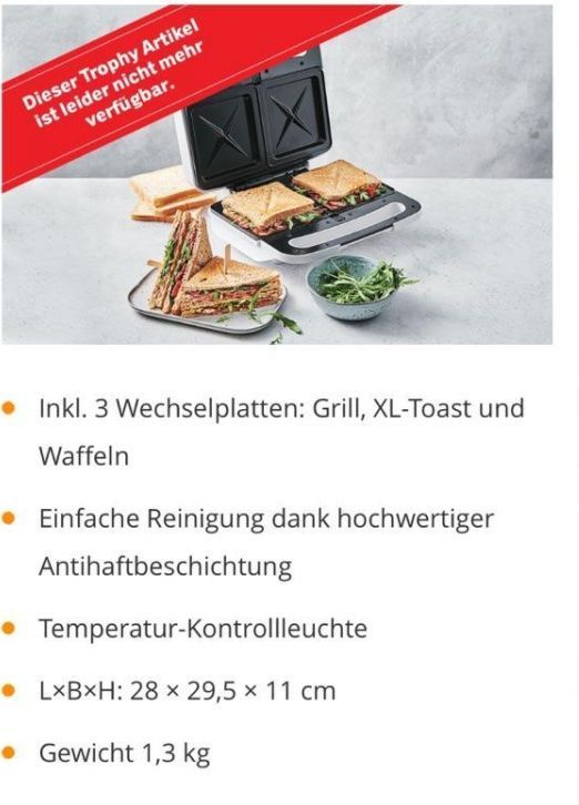 Betty Bossi Sandwich Maker 3 in 1 Kaufen auf Ricardo