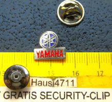 YAMAHA MOTO LOGO KLEIN SCHMUCK-PIN ENAMEL MIT SECURITY-CLIP