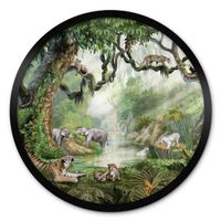 Poster Dschungelkatzen Rund Ø 50cm (neu, UVP 44.90 Fr.)