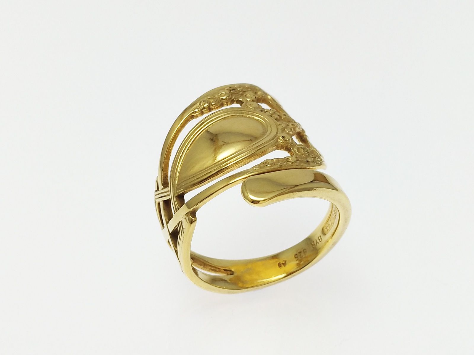 Anelli: Offener Silberring im Jugendstil vergoldet – Nuovo e nell'imballaggio originale da Meilen venduto da Byrd-bijoux 3