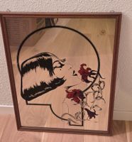 Miroir vintage femme et lys