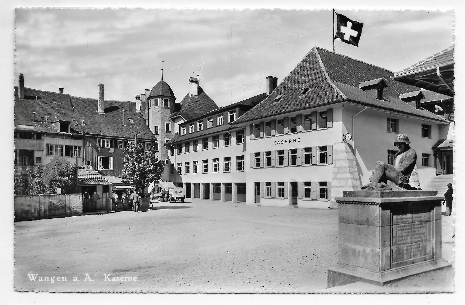 Cartoline postali: Wangen a.Aare, Kaserne – Usato da Hefenhofen venduto da Richsalz