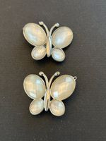 2 elegante Haarspange in Schmetterlingsform - Perlmutt-Optik