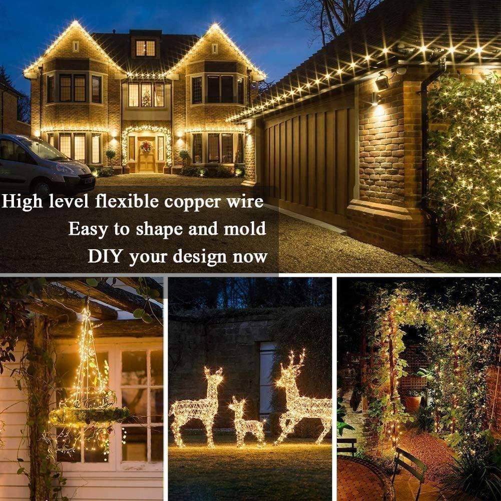 Ghirlande e barre luminose: 15m LED 2 Stück Solar Lichterkette Ausse – Nuovo (secondo la descrizione) da Thun venduto da Newnewshop 4