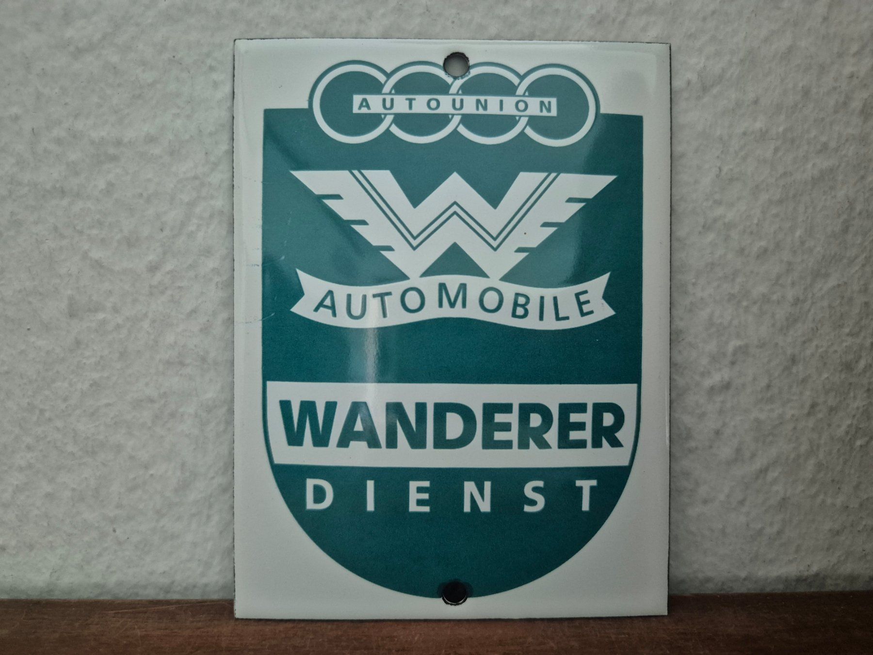 Insegne: Emailschild Audi Wanderer Oldtimer Werkstatt Emaille Schild – Nuovo (secondo la descrizione) da Schaffhausen venduto da pfanis09 1