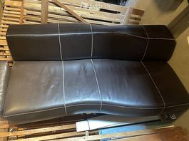 Sofa und Muff B&B Italia, Divan Bend Leder Dunkelbraun