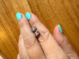 Silber 925 Ohrstecker mit Zirkonia rechteckig elegant
