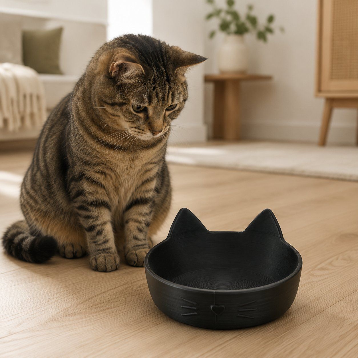 Futter: Katzennapf in Katzenform – Schwarz – Neu (gemäss Beschreibung) aus Basel von 3DXD 1