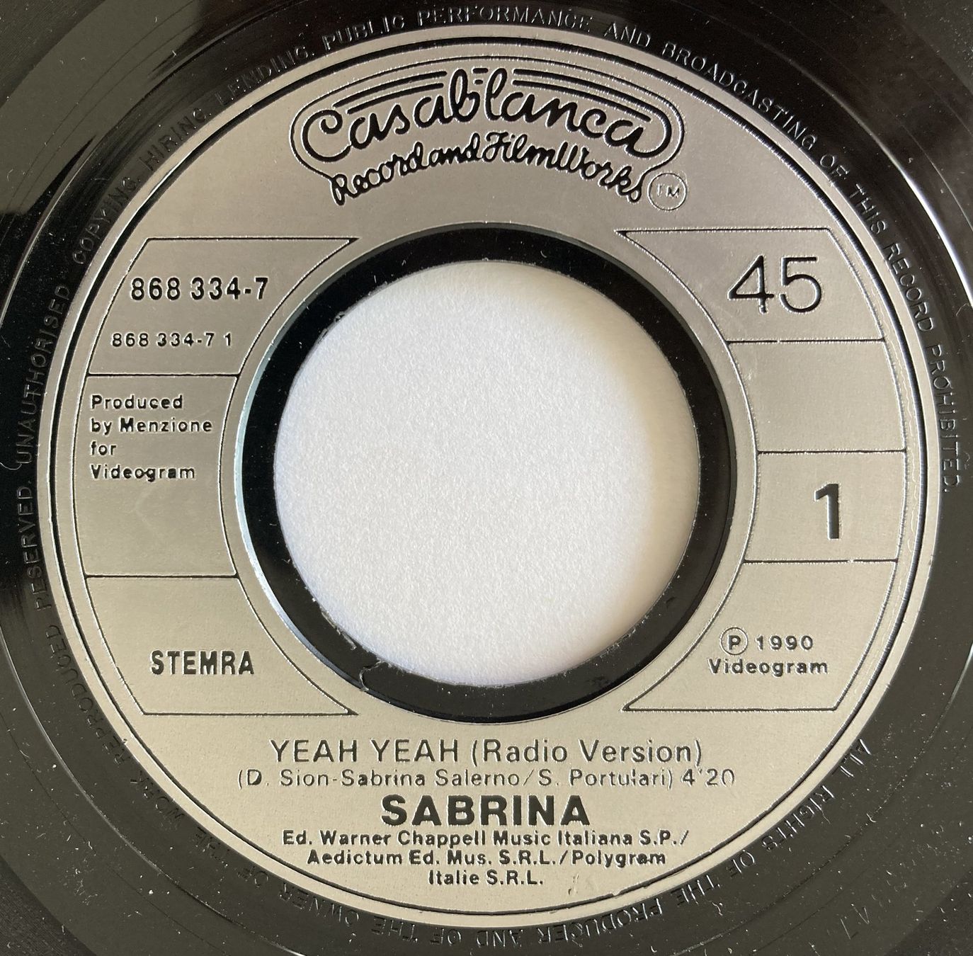 Schallplatten: SABRINA - YEAH YEAH – Gebraucht aus Bottens von hotter-than-hell 2