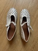 Ballerinas mit Nieten weiss Grösse 39