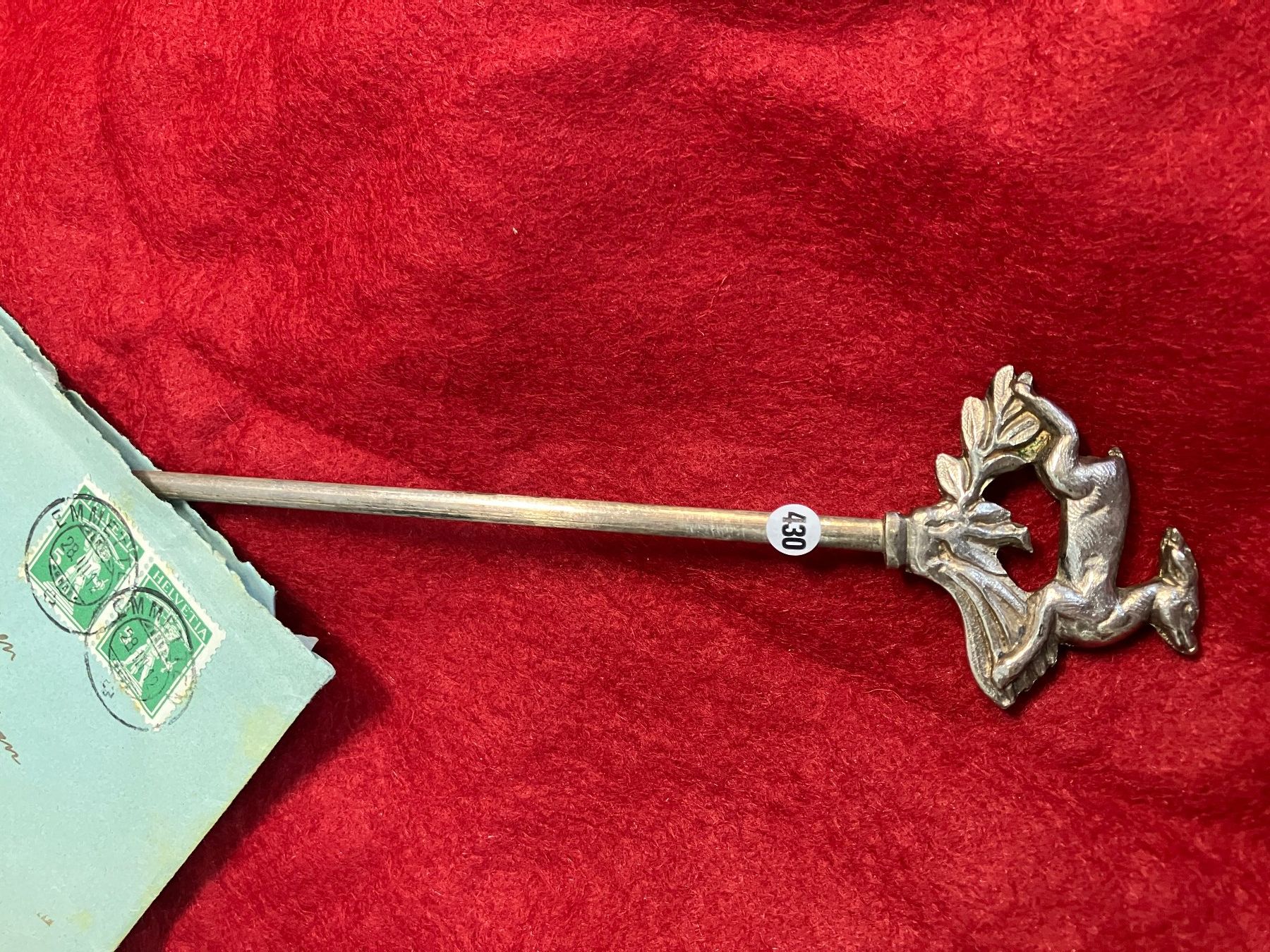 Sonstiger Bürobedarf: Jugendstil Brieföffner mit springendem Reh – Gebraucht aus Horw von luzernicus 6