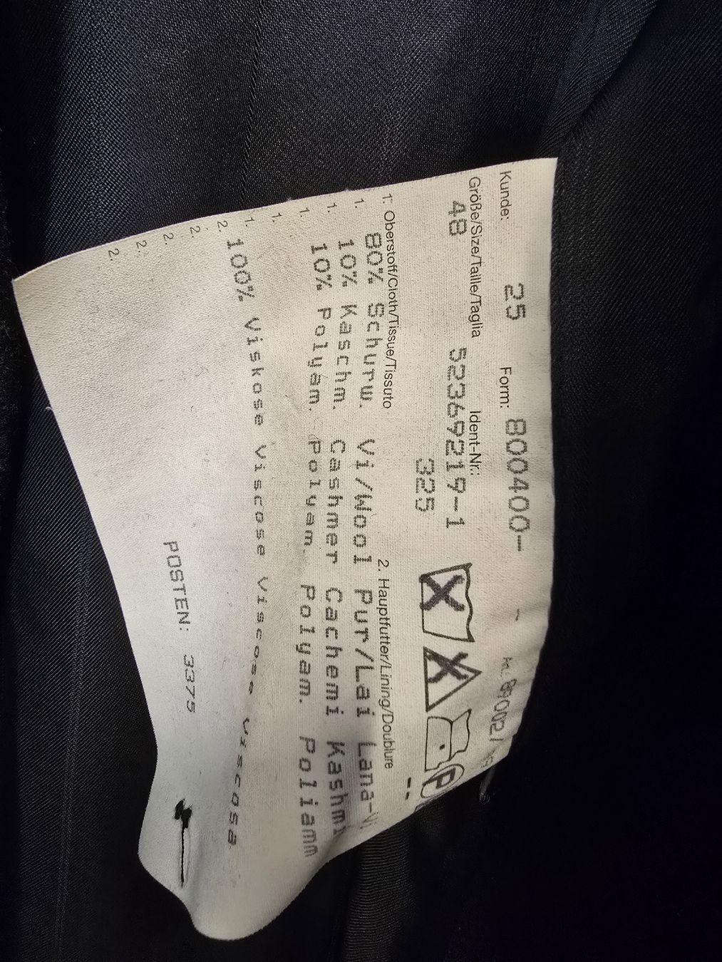 Cappotti: Eres Business Mantel  Gr 48 – Usato da wallisellen venduto da funkelsternchen5 2