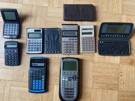 Taschenrechner Sammlung (Casio, Sharp, TI)