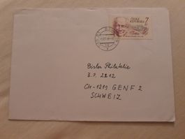 Enveloppe philatélique rare avec timbre de République Tchèqu