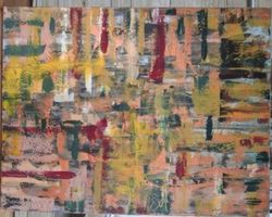 Gemälde Herbstfarben handmade 90×100