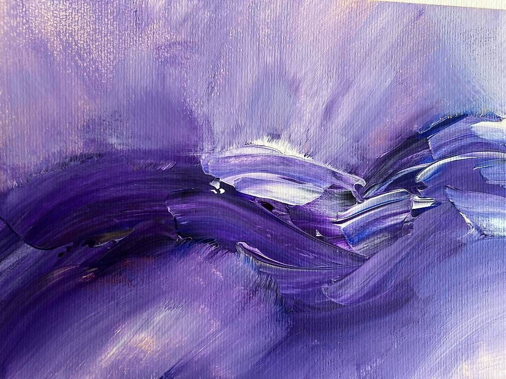 Tableaux: Acrylbild 60x20cm violett-blau – Neuf avec emballage d'origine à Urdorf par manuela4 2