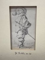 AUGUSTE BACHELIN 1830-1890 DESSIN AU CRAYON "LE GENTILHOMME"