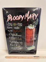 Blechschild Bloody Mary Rezept Cocktail Bar Deko