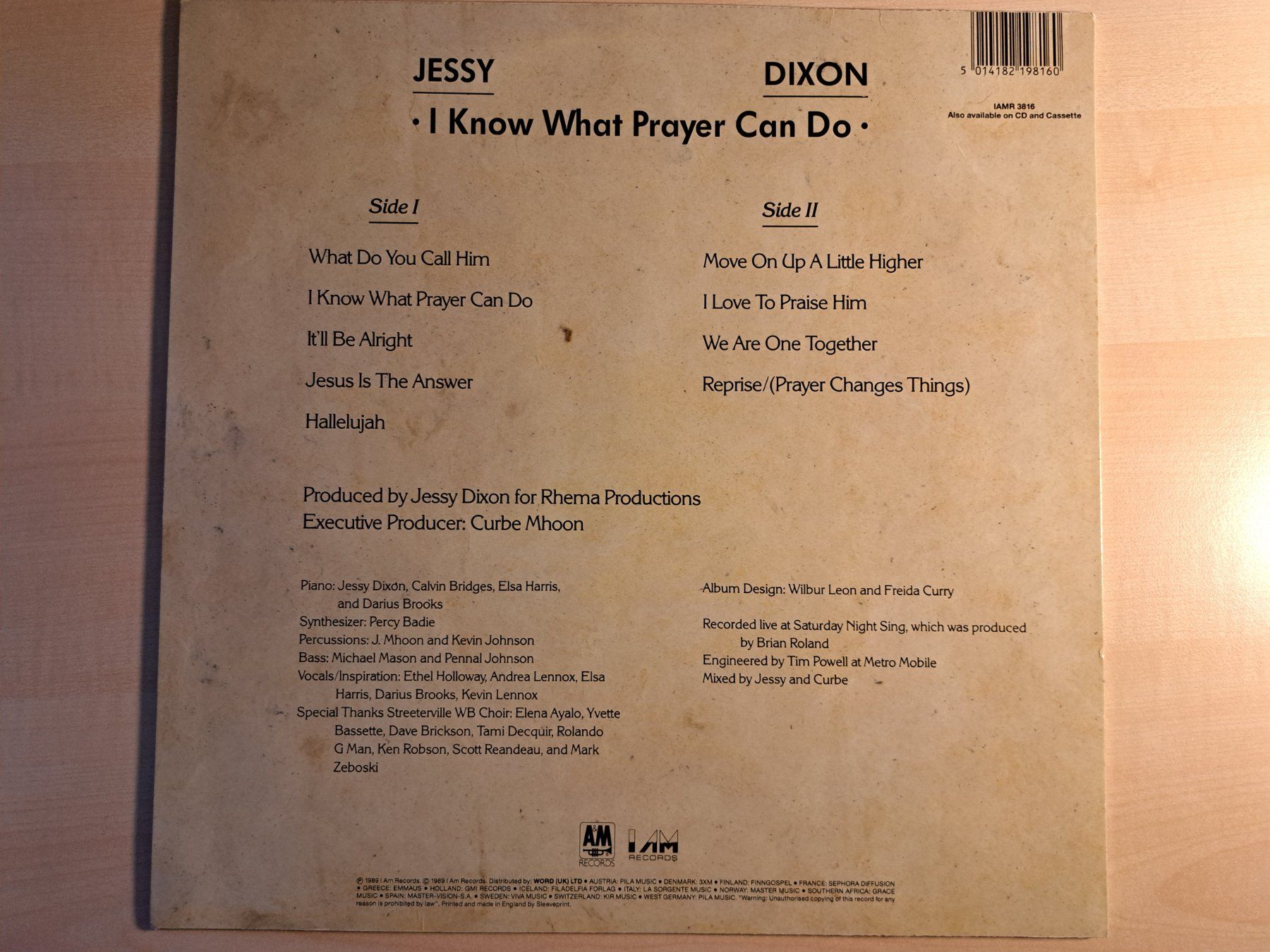 Schallplatten: 2x LP Jessy Dixon. Same ('85) I know what prayer can do ('89 – Gebraucht aus Glashütten von Christheswiss 3