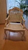 Shabby Chic Sessel Stuhl weiss antik look barock ca 102x65cm
