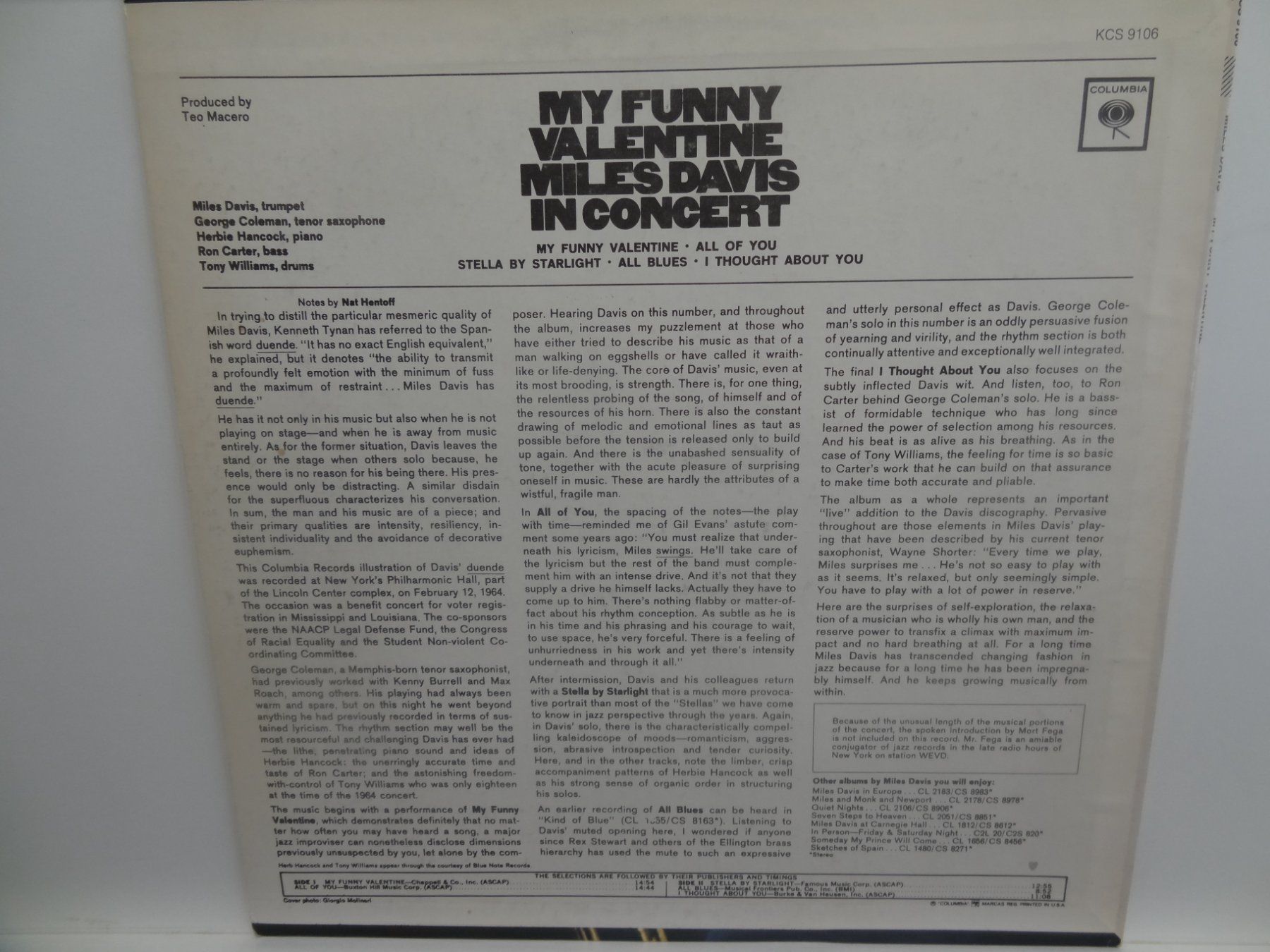 Dischi in vinile: Miles Davis - My Funny Valentine - Lp – Usato da luzern venduto da musicandart 1
