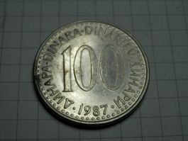 Jugoslawien 100 Dinar, 1987