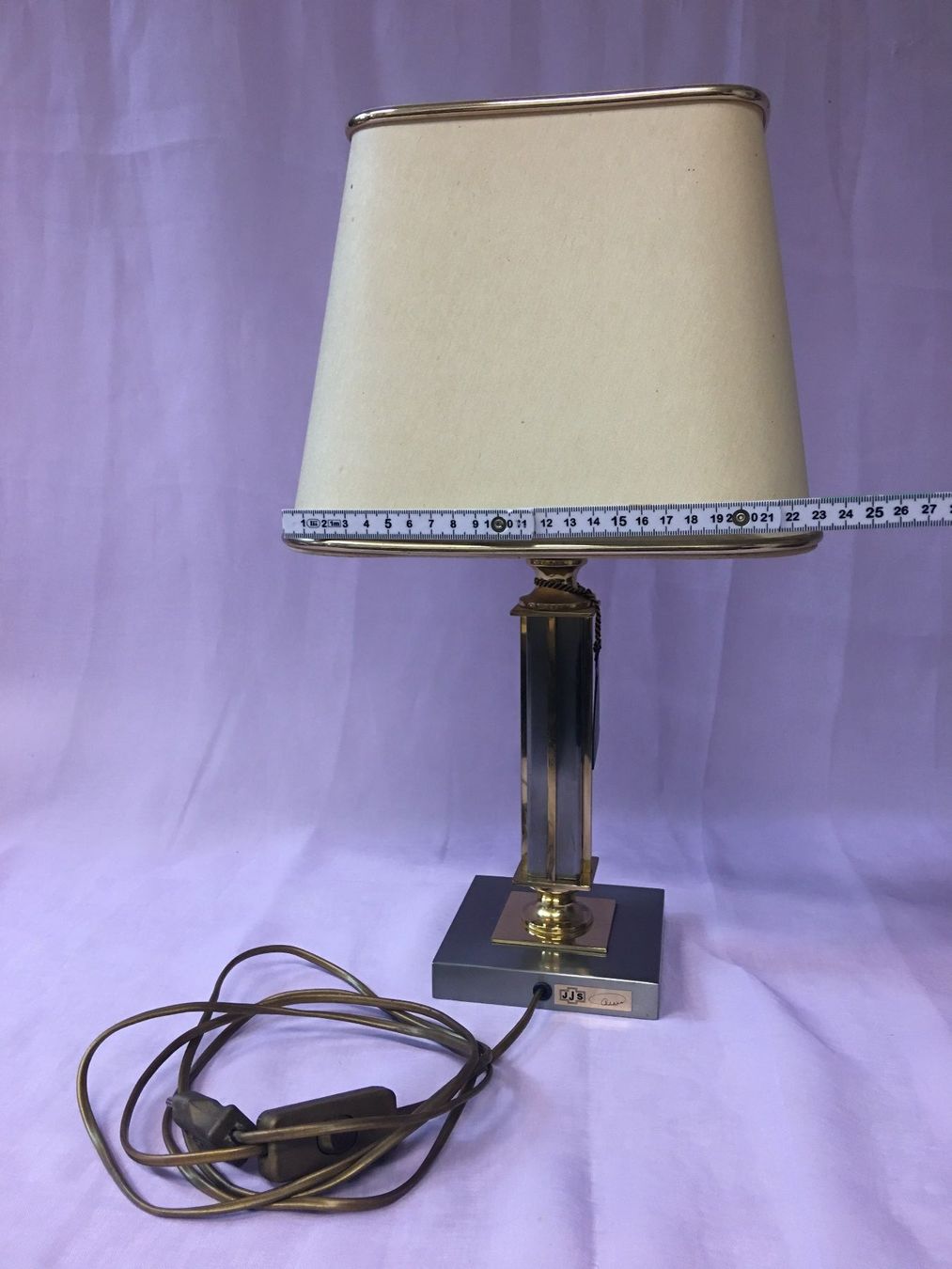 Lampen: Elegante JJS Tischlampe, Messing & Chrom, Designlampe. – Gebraucht aus Olten von ELHANDEL 7