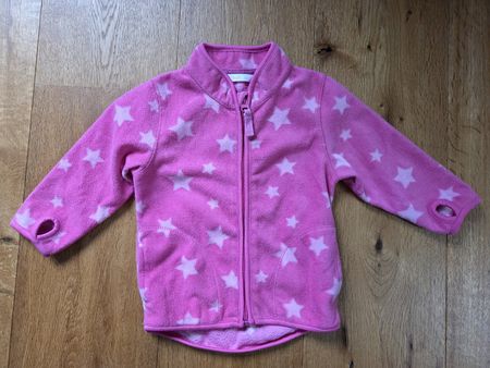 Fleecejacke Smile, Grösse 74, pink, Sterne, Übergangsjacke