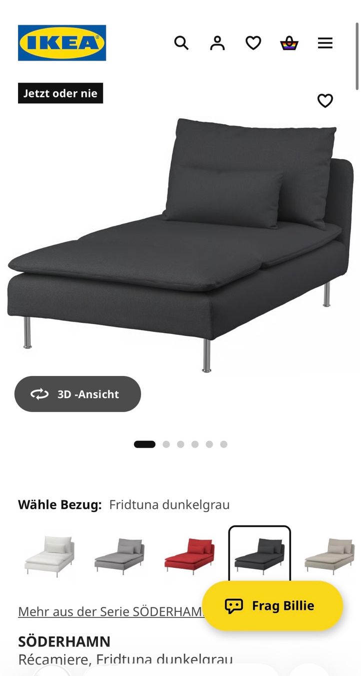 Ikea Sofas: Couch/Sofa Ikea Söderhamn Récamiere – Gebraucht aus Zürich von ant_ggc9 4