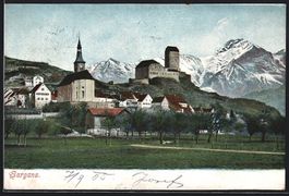 AK Sargans, Ortsansicht, 1905