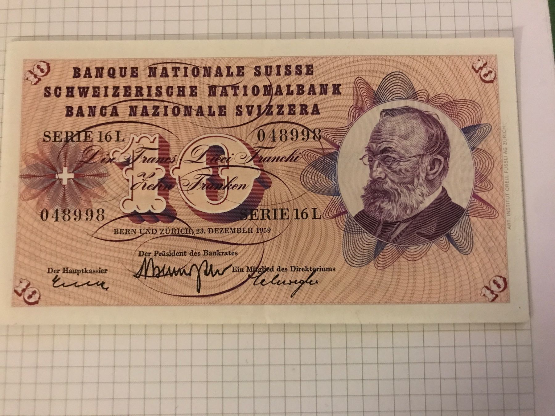 Banconote: 2 schöne 10 Franken Banknoten – Usato da St. Gallen venduto da Setin