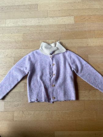 Morley Strickjacke mit Kragen lila meliert Grösse 8