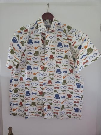Herren Hemd KEVIN COLE Allover Print Grösse XL 