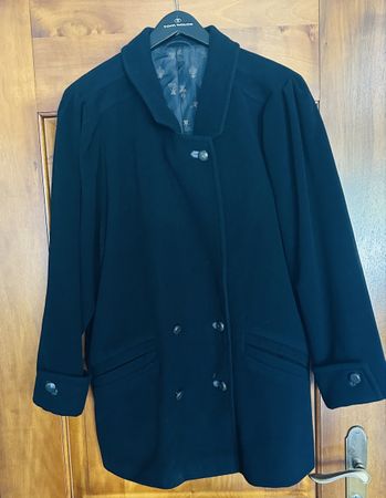 Damen Mantel Wolle Kaschmir schwarz Grösse 42