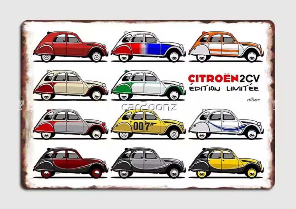 Citroën Insegne: Blechschild Citroën 2CV Limited Edition • A3 Grossformat – Usato da Düdingen venduto da Onkel.Friedrich 5