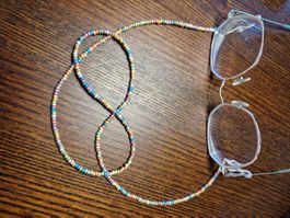 Handgefertigte Brillenkette Glasses chain Rocailles Perlen