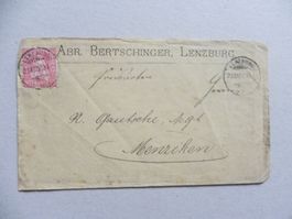 Brief Lenzburg AG 1880 Bertschinger