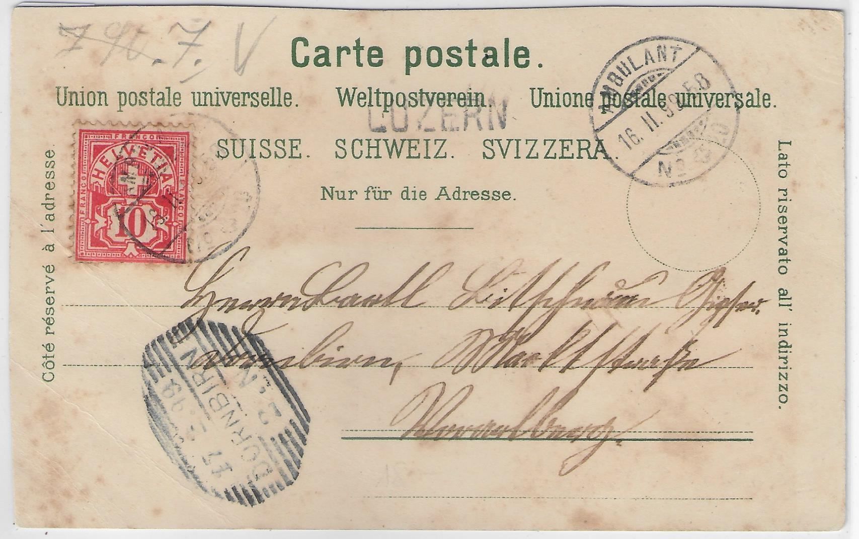 Cartoline postali: Gruss vom Vierwaldstättersee - Litho – Antico da Ettingen venduto da Kartenplanet 1