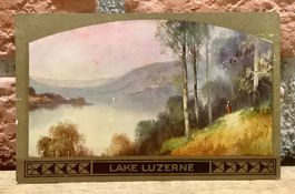 Kunst AK - LAKE LUZERNE - Vierwaldstättersee - Englische AK