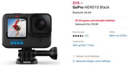 GoPro HERO10 Black Combo - Bluetooth, WLAN - neuwertig