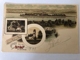 Ansichtskarte Insel Ufnau Zürisee 1899 Gruss von - Gasthaus