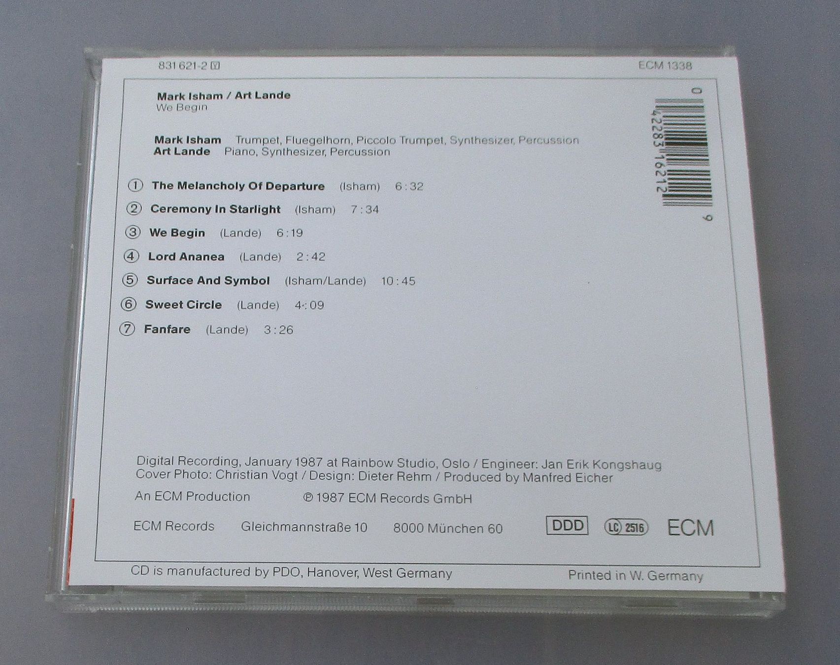 CDs: MARK ISHAM / ART LANDE - We Begin – Gebraucht aus Wattwil von Muriel11 1