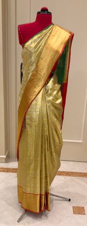 Kanchipuram Kanjivaram Silk Saree with Gold Metal thread