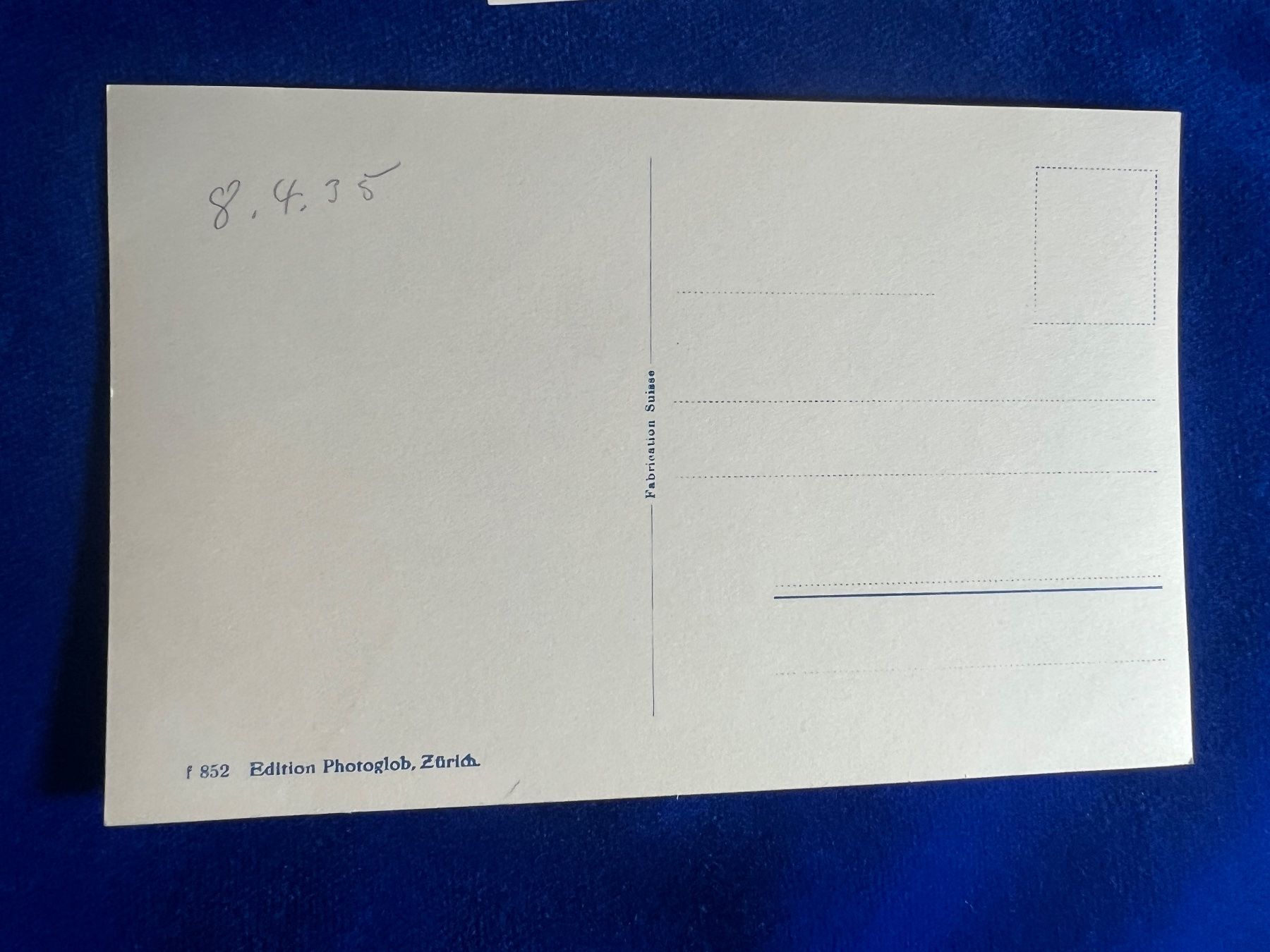 Cartoline postali: Alte Postkarte Chur-Arosa-Bahn 1935 – Usato da Hermetschwil-Staffeln venduto da militaria-schweiz 1