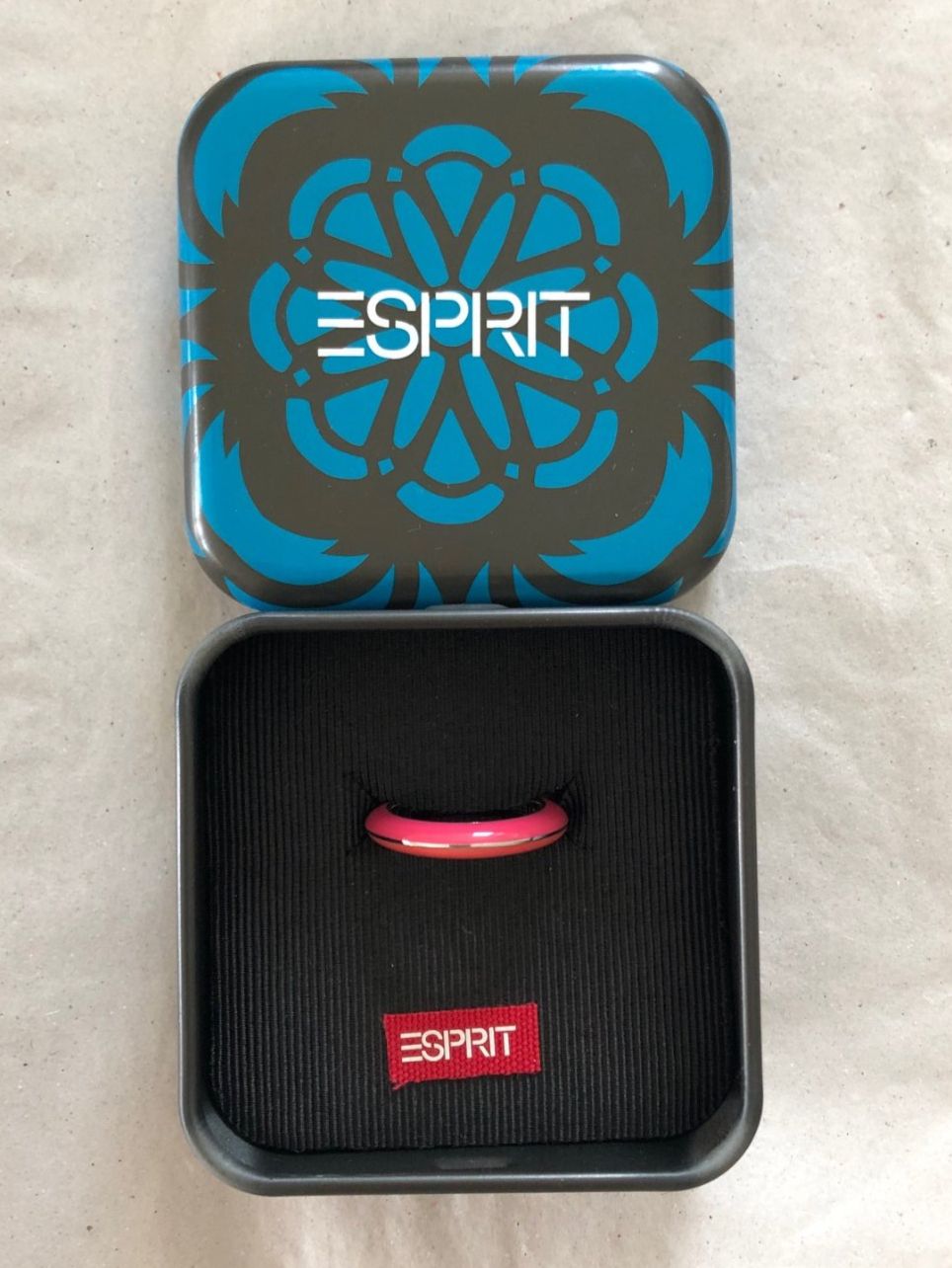 Esprit Anelli: Bague Esprit bicolore orange/rose – Nuovo e nell'imballaggio originale da Le Crêt-p-Semsales venduto da staglione69