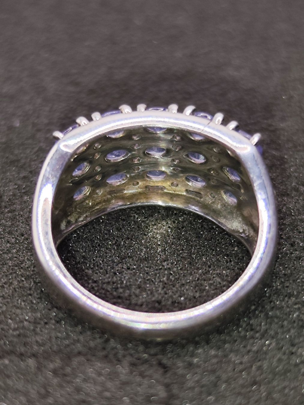 Anelli: Vintage 925er Silber Ring mit Tansaniten Top – Usato da Steffisburg venduto da mat_8s7d 5